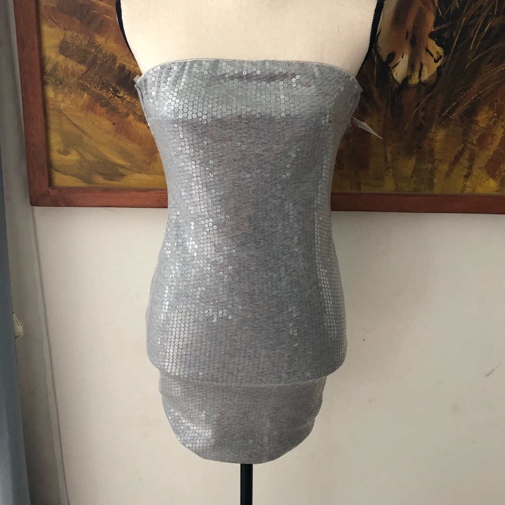 ‼️⬇️💲NWOT One Clothing Strapless Sequin Dress